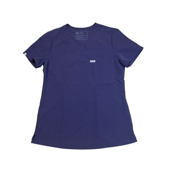 Figs Catarina One-Pocket Scrub Top PURPLE SHADOW Extra Small - Picture 1 of 5